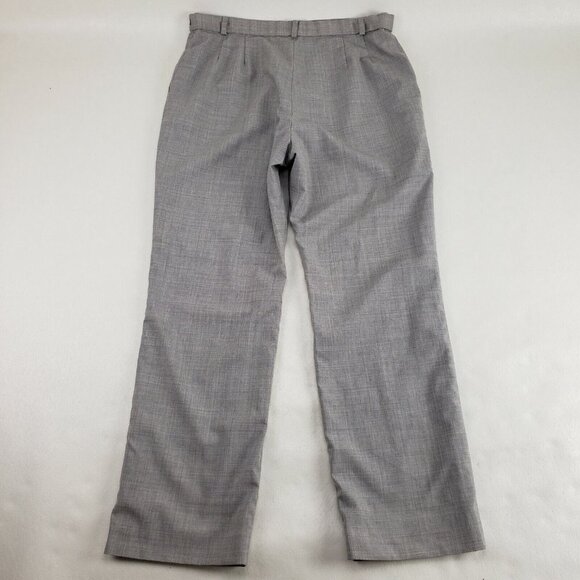 Pendleton Virgin Wool Dress Pants Womens 12 Petite Gray Wide Leg Lined Trousers - Picture 7 of 15